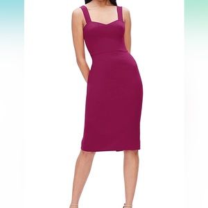 Dress The Population Sleeveless Pink Nicole Fuchsia Cocktail Sheath Dress Size L